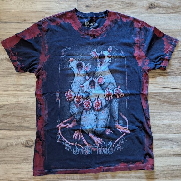 Sinister Fables by Get Down Art, Three Blind Mice, Men's Graphic Tee, M - Picture 1 of 7